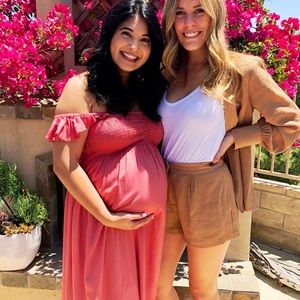 Something Navy tan shorts size 4